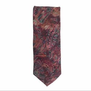 Valentino Rudy Men Neck Tie 100% Silk Paisley Pattern Texture with Raised Stitch